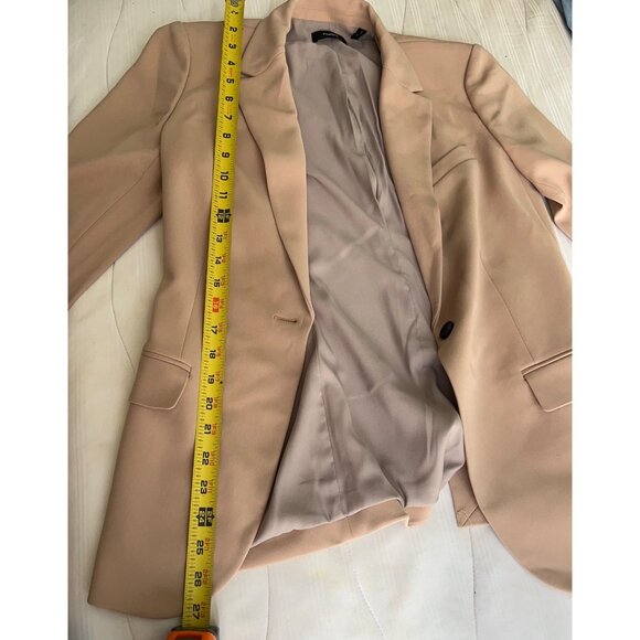 Theory Blazer Women Sz 4 One Button Pockets Notch Collar Career - Picture 3 of 10